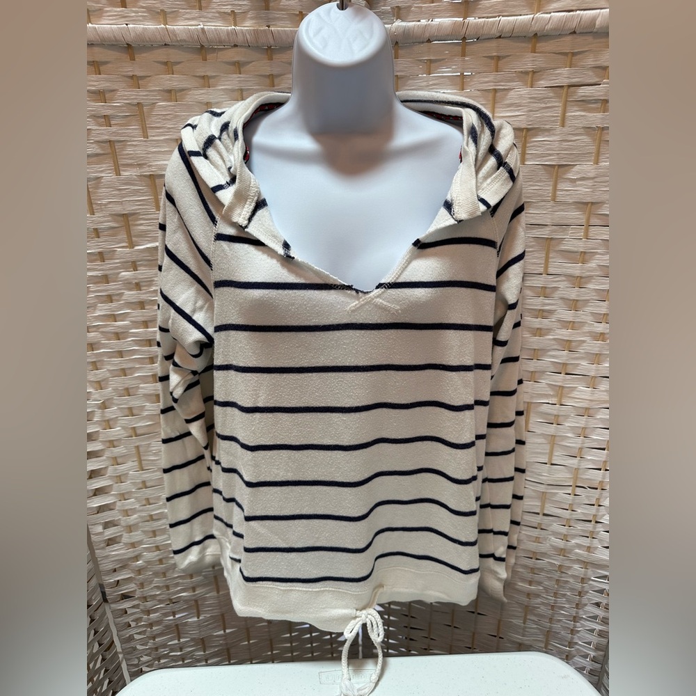 Roxy‎ Navy and White Striped Top